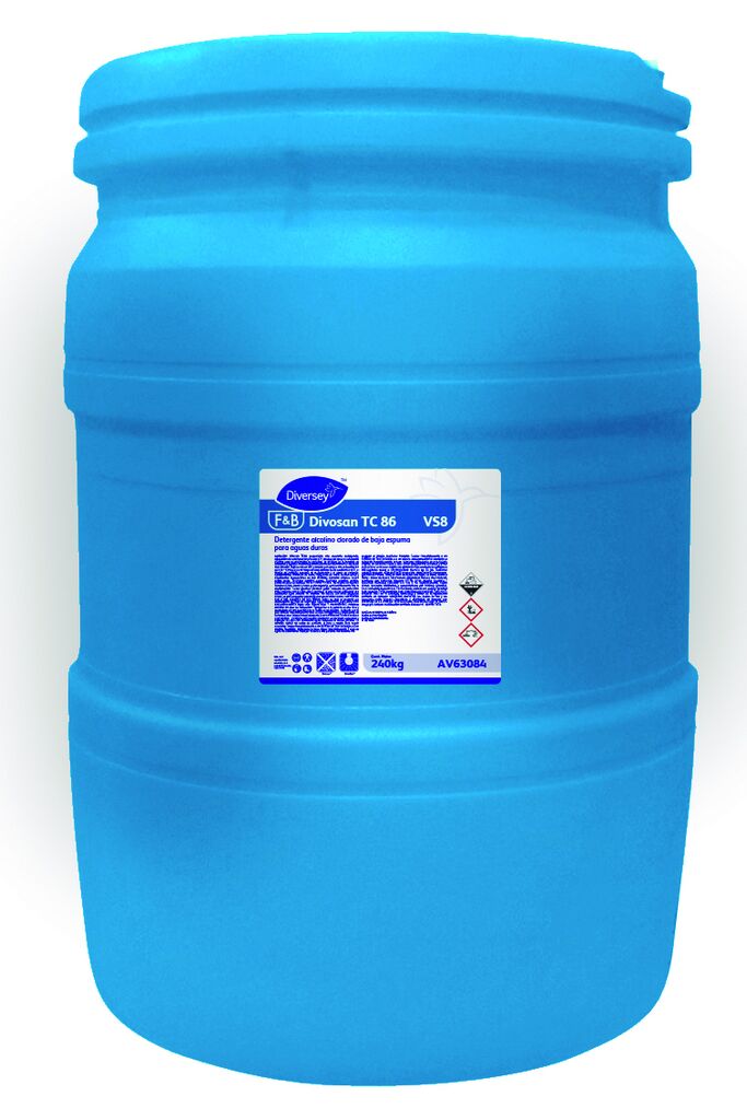 DIVOSAN TC 86 240kg - Limpiador Alcalino clorado no espumante
